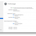 Profilmanager Einstellungen
